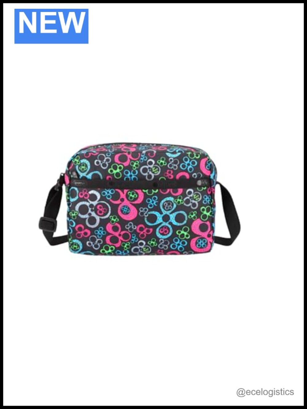 LeSportsac Daniella Nylon Crossbody Bag Adjustable Strap Zip Pockets